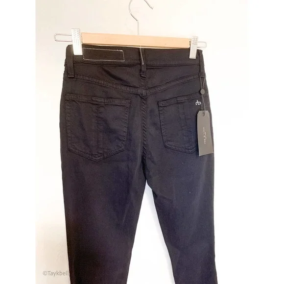 NWT Rag & Bone High Rise Skinny Black Jeans, 23 - Picture 8 of 13
